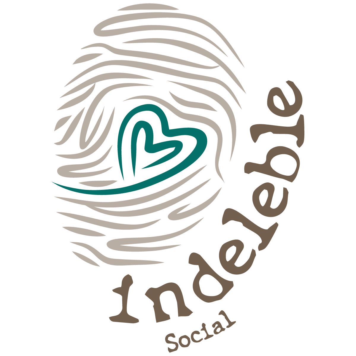Indeleble Social logo en fondo blanco
